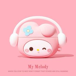 meyaar Silicone Case for Apple Airpods 4 (2024) Cute Design for AirPods 4 with Active Noise Cancellation (ANC) with Keychain Shockproof Protective Case (Kitty (Peach)) image 3