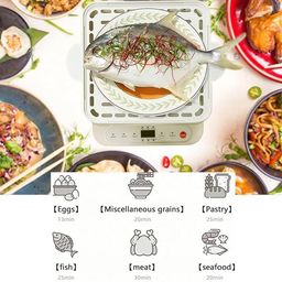 KOIOS 24L Electric Food Steamer – 3-Layer High-Capacity Digital Steamer with Timer & Appointment Function, 800W Fast Heating, Auto Shutoff & Boil-Dry Protection for Simultaneous Cooking image 5
