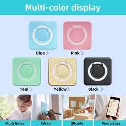Shwam Portable Mini Printer – Wireless Inkless Printer for Photos, Labels & Notes | Compact Pocket-Sized Thermal Printer for On-The-Go Printing image 4