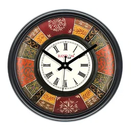 RANDOM White & Red Printed Contemporary Wall Clock image 3