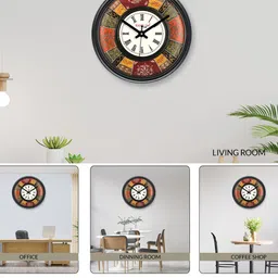 RANDOM White & Red Printed Contemporary Wall Clock image 5