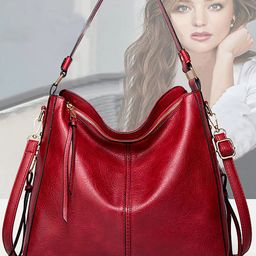 SYGA Leather Structured Hobo Bag With Pouch-image-51