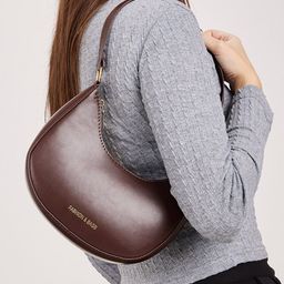 STYLI Half Moon Shape Bag with Zip Closure image 5