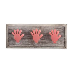 Indianshelf Pink & Grey Wooden Fingers Wall Hooks Key Holder-image-18