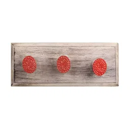 Indianshelf Red Oval Flower Wall Hooks Key Holder-image-32