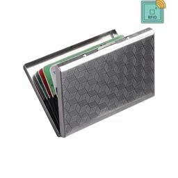 StealODeal Silver-Toned Textured Stainless Steel RFID Card Holder-picture-39