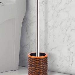 OBSESSIONS Brown & Orange Textured Toilet Brush With Holder-34