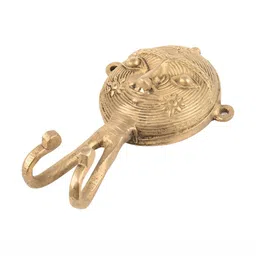 Indianshelf GoldTobed 2 Hooks Tribal Brass Wall Key Holder-48