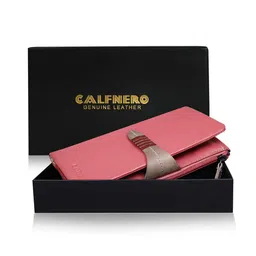 CALFNERO Women Genuine Leather Two Fold Wallet with SD Card Holder-image-13