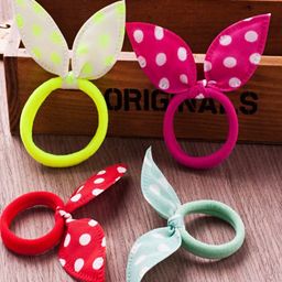 Proplady Girls Green & Red Set of 4 Ponytail Holders-27