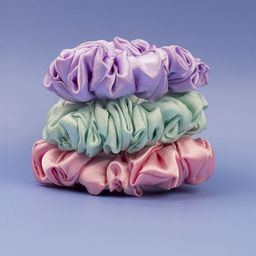 Arendelle Women Pink & Grey Set of 3 Ponytail Holders-71