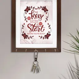RANDOM Set of 2 Key To Success Quotes Hanging Key Holders-32