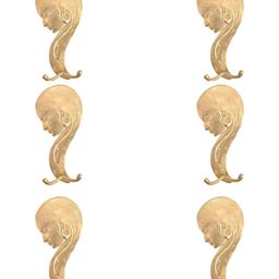 IndianShelf Gold-Toned 6 Pieces Brass Lady Door Hangers for Clothes Wall Hooks-image-54