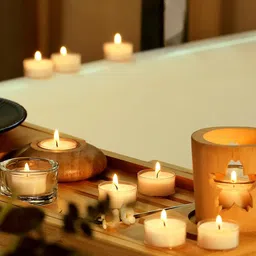 Seva Home Set of 8 Tea Lights - Bloom-75