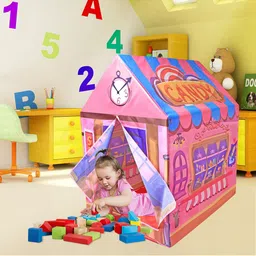 Baby Moo Unisex Kids Pink & Blue Printed Tent House-image-12