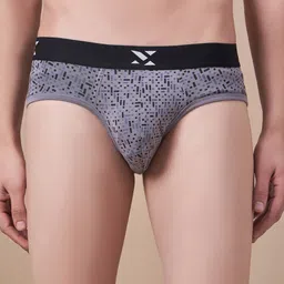 Masch Sports Geometric Printed Anti Microbial Basic Briefs BRF-1-PRT-EI-GRY-picture-33