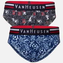 Van Heusen Boys Pack Of 2 Printed Pure Cotton Label Free Basic Briefs IKIBBR2P91021004-image-25