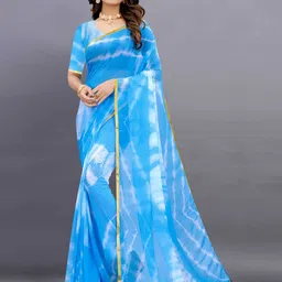 APNISHA Tie and Dye Zari Saree-picture-10