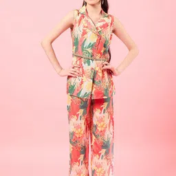 pspeaches Girls Printed Top with Trousers-image-78
