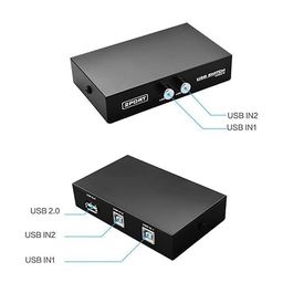 alrito Printer Sharing Switch, 2-Port USB 2.0 Switch Adapter PC Sharing Switch Box for PC Computer Scanner Printers Projector Camera and Keyboard image 5