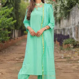 DIMPLE DESIGN STUDIO Pure Cotton Kurta With Salwar & Dupatta-picture-3