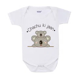 KNITROOT Infants White Printed Cotton Bodysuit-image-84