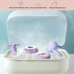 GUCHIGU Purple Baby Food Fruit Nibbler Pacifier & BPA Free Teether-image-2