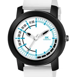 IIK COLLECTION Men Round Dial Adjustable Flexible Silicon Strap Watch image 2