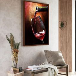 The Art House Red & Black Abstract Printed Canvas Painting Wall Art-11