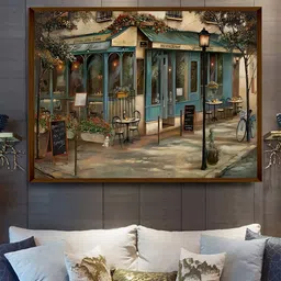 The Art House Blue & Beige Landscape Painted Wall Art-image-93