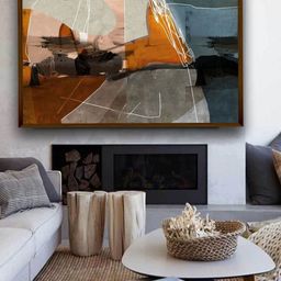 The Art House Grey & Brown Abstract  Wall Art-image-39