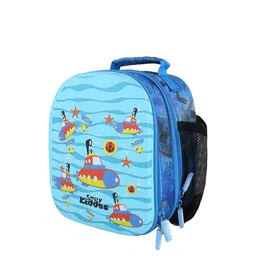 Smily Kiddos Kids Blue & Red Graphic Printed Backpack With Compression Straps image 4