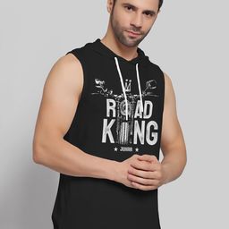 Juxar Printed Cotton Hooded & Sleeveless Sando Vest HODSDO-06-BK-XS-image-53