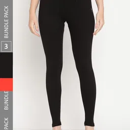 TAG 7 Pack Of 3 Cotton Angle Length Leggings-image-74