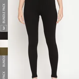 TAG 7 Pack of 3 Cotton Ankle-Length Leggings-image-55