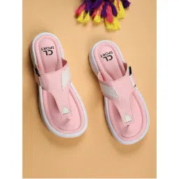 Carlton London Women Pink Solid Flipflops-picture-39