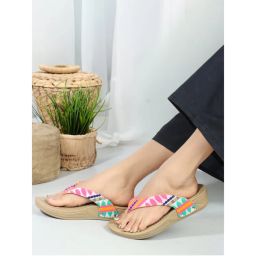Carlton London Pink Slip-On Women Flip flops-image-16