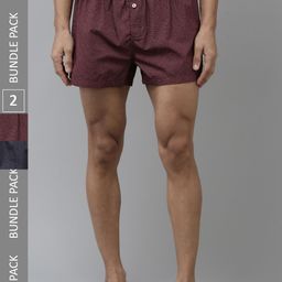 THE BEAR HOUSE Pack Of 2 Assorted Cotton Boxers TBH-CHINS-R-image-79