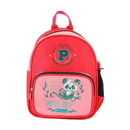 QIPS Girls Pink & Grey Printed Backpack-54