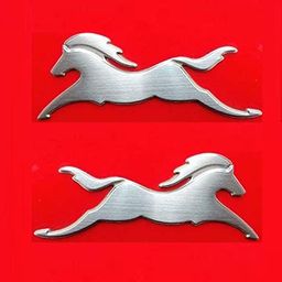 Generic Horse Bike Logo Model Emblem 3D Chrome Sticker(Silver) image 3