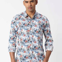 Pepe Jeans Relaxed Floral Printed Casual Cotton Shirt-image-11