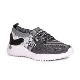 Columbus Men Black & White Running Shoes-picture-30