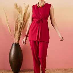 InWeave 3 Pcs Top Trouser With Shrug Co-Ords-image-37
