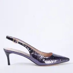 Croc-Embossed Pointy-Toe Stilettos-image-5