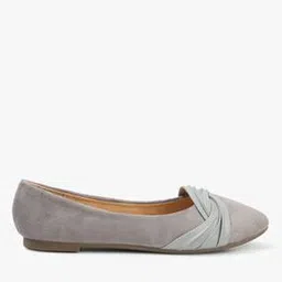 hi-attitude Almond-Toe Ballerinas with Vamp Panels-picture-1
