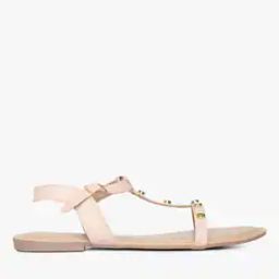 T-strap Slingback Sandals with Embellishments-image-41