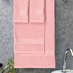 Home Fresh Set Of 4 Pink Solid  400GSM Bath Towels-6