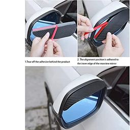 Dratal Mirror Rain Visor,Rearview Mirror Rain Eyebrow,Rear View Side Mirror Rain Eyebrow Rear View Mirror Visor Guard For Most Car-2 Pairs image 5