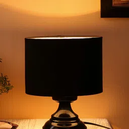 Devansh Black Iron Cylindrical Shaped Table Lamp-52