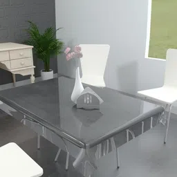 TANLOOMS Transparent Waterproof 4-Seater Table Cover-image-58